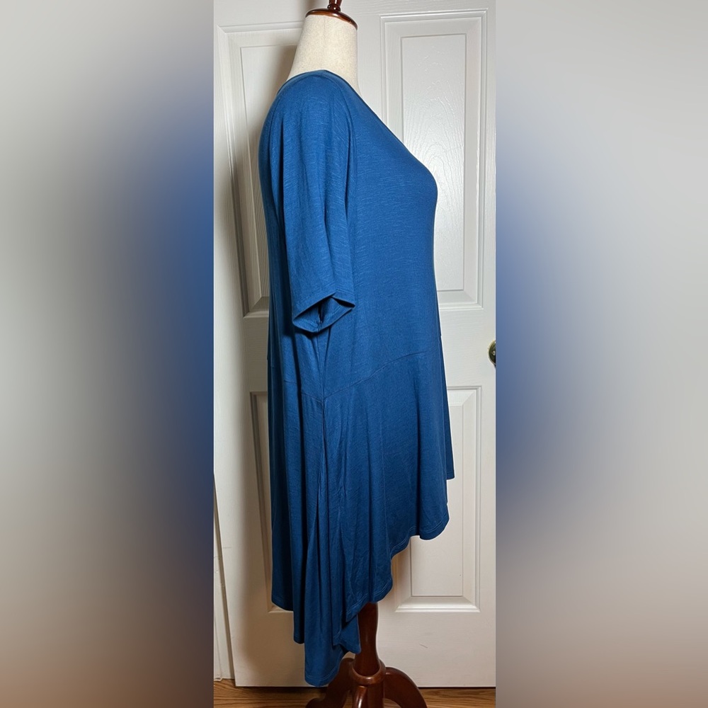 Lane Bryant Blue Asymmetrical Hem Swing Tunic Top Plus Size 18/20 - Picture 5 of 11